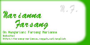 marianna farsang business card